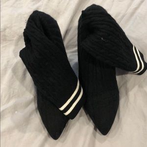 Black sock booties